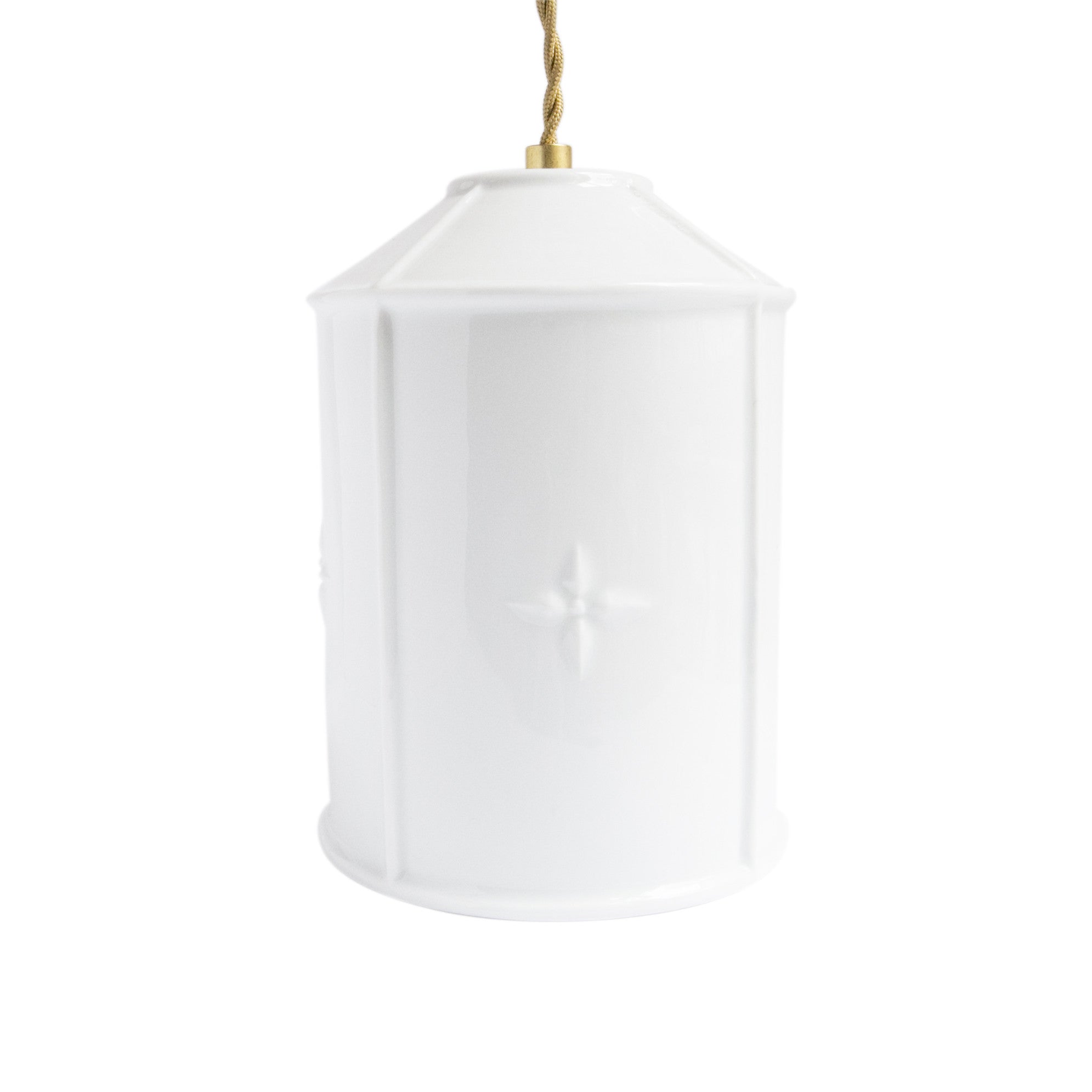 Lutèce white porcelain pendant light