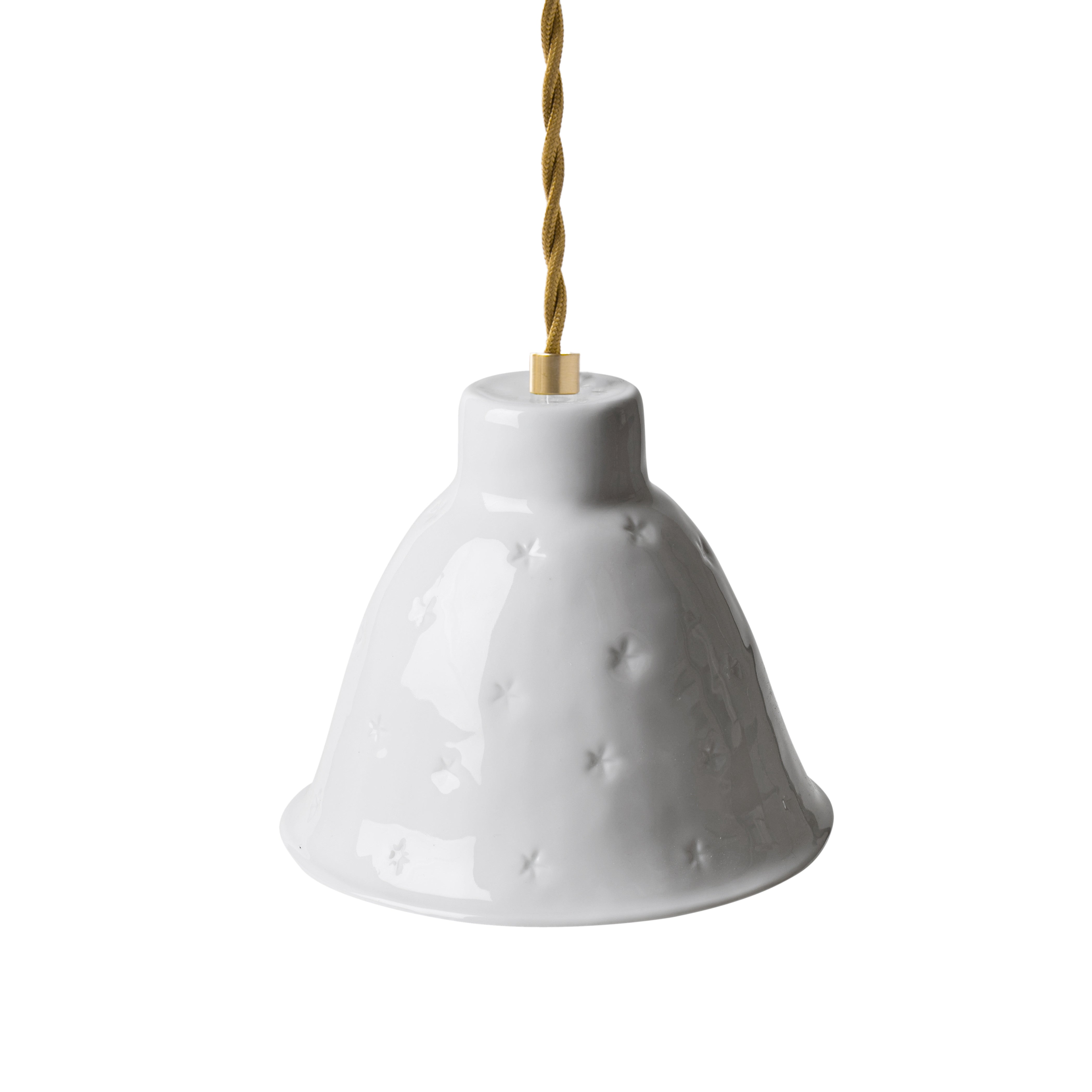 Nuit étoilée white porcelain pendant light