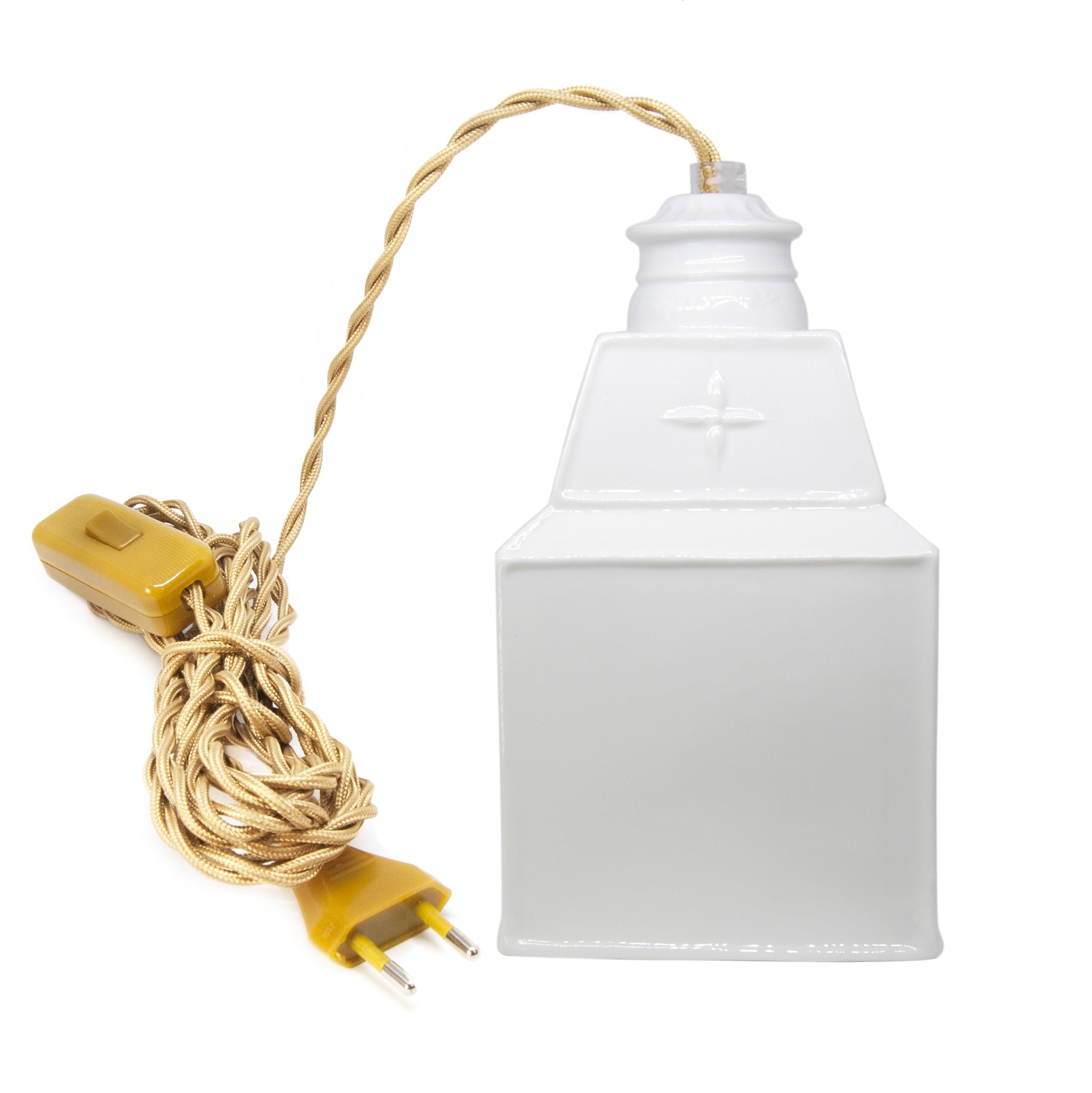 Paris white porcelain portable lamp