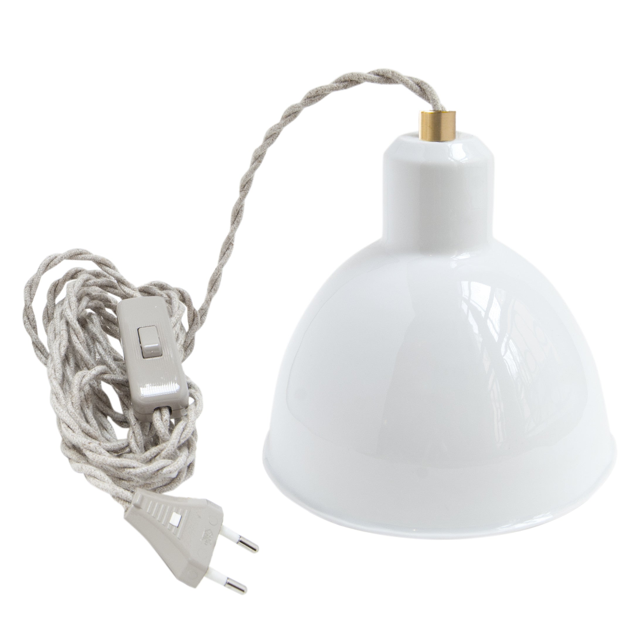 Paulette white porcelain portable lamp