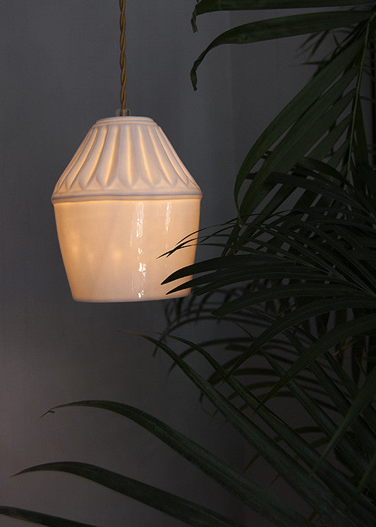 Siam white porcelain pendant light