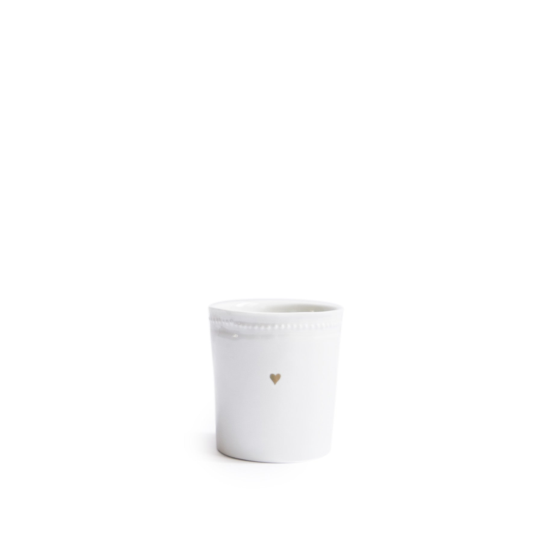 Louis XVI coffee tumbler in white porcelain