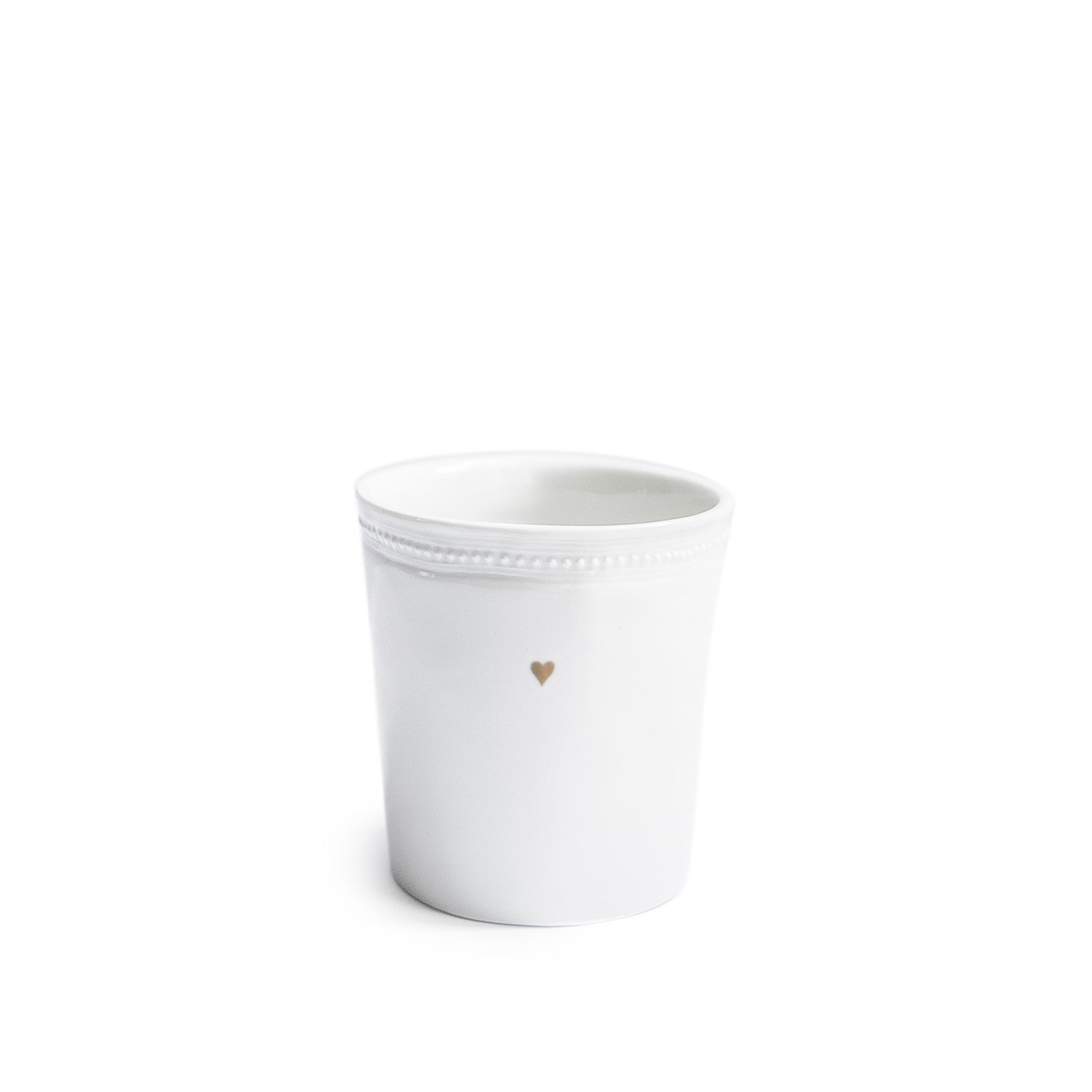 Louis XVI latte tumbler in white porcelain