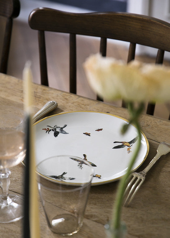 Assiette à dîner Orsini oeillet en porcelaine blanche