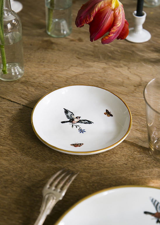 Orsini mésange saucer in white porcelain