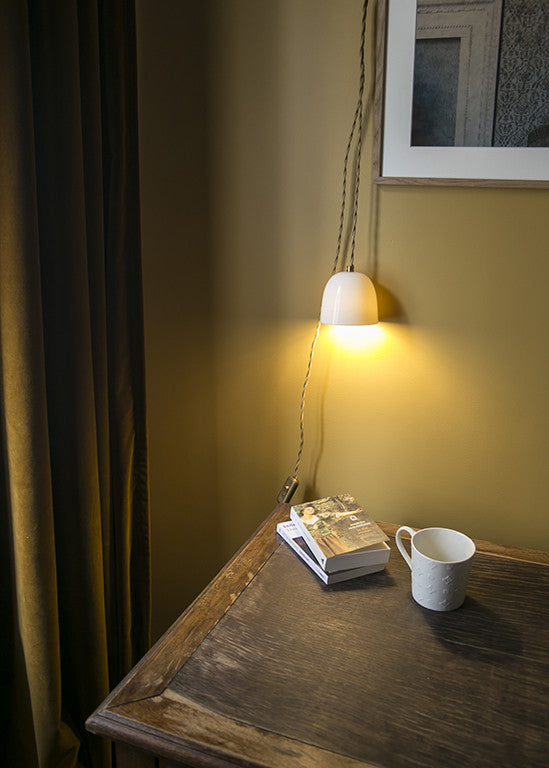 Bonaparte white porcelain mini portable lamp