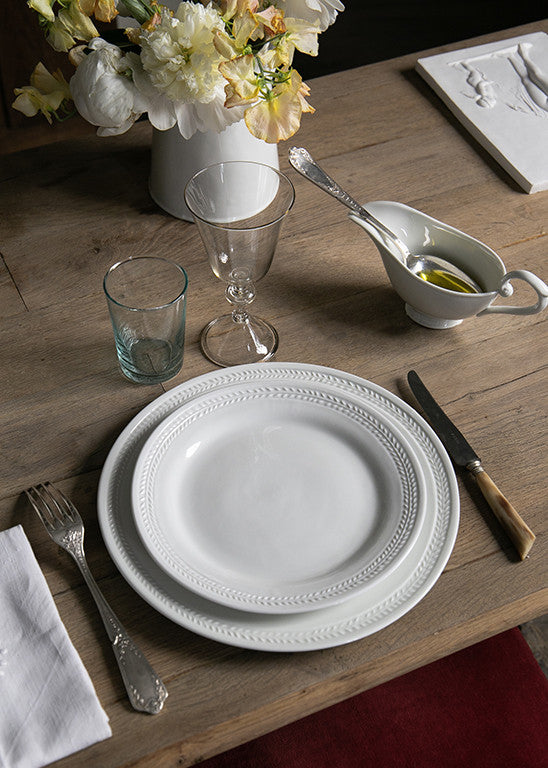 Empire white porcelain dinner plate