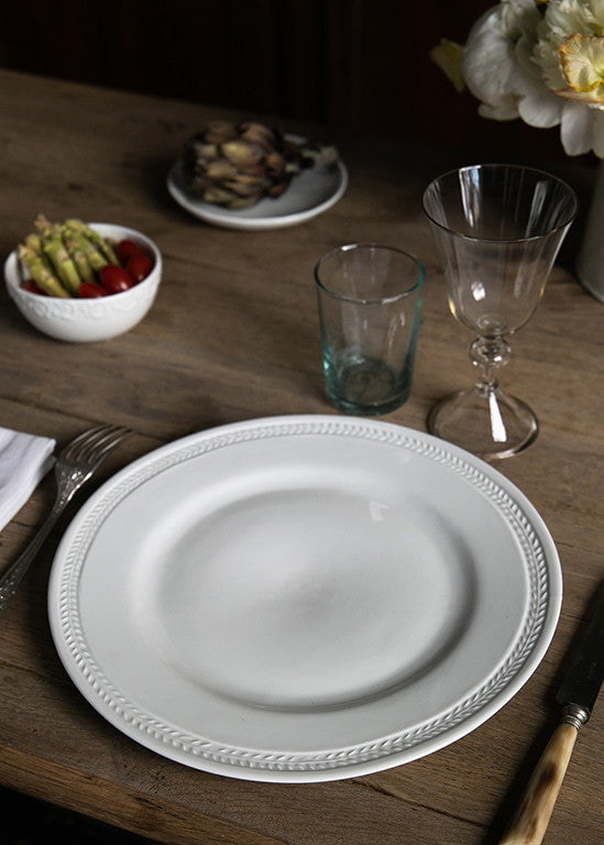 Empire white porcelain dinner plate