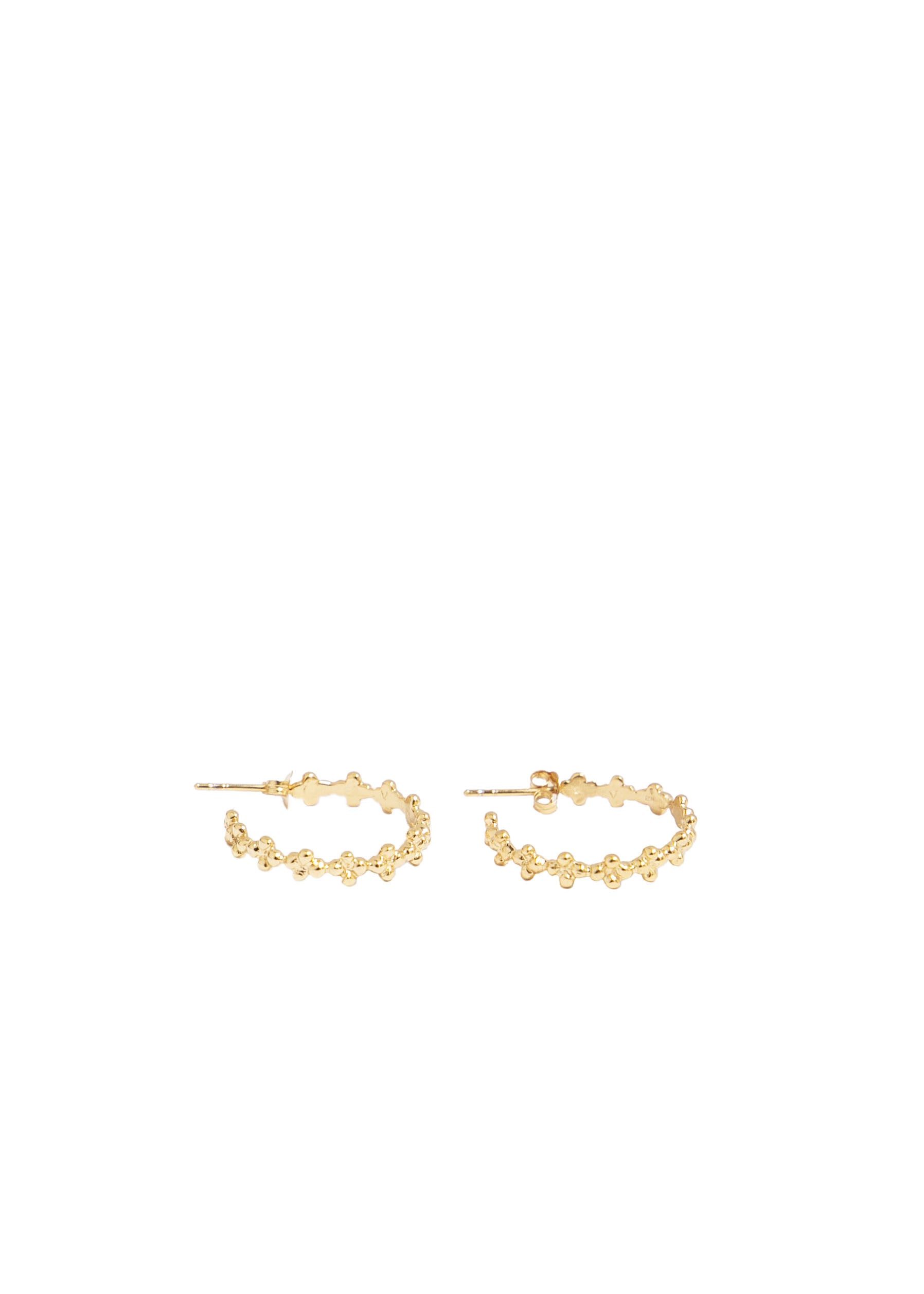 Lucky Silver-gilt  hoop earrings