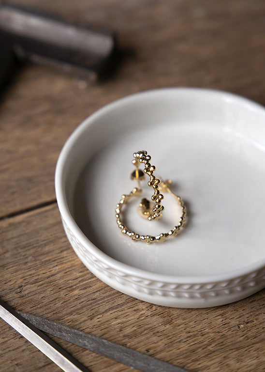 Lucky Silver-gilt  hoop earrings