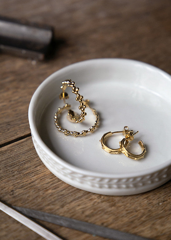 Lucky Silver-gilt  hoop earrings