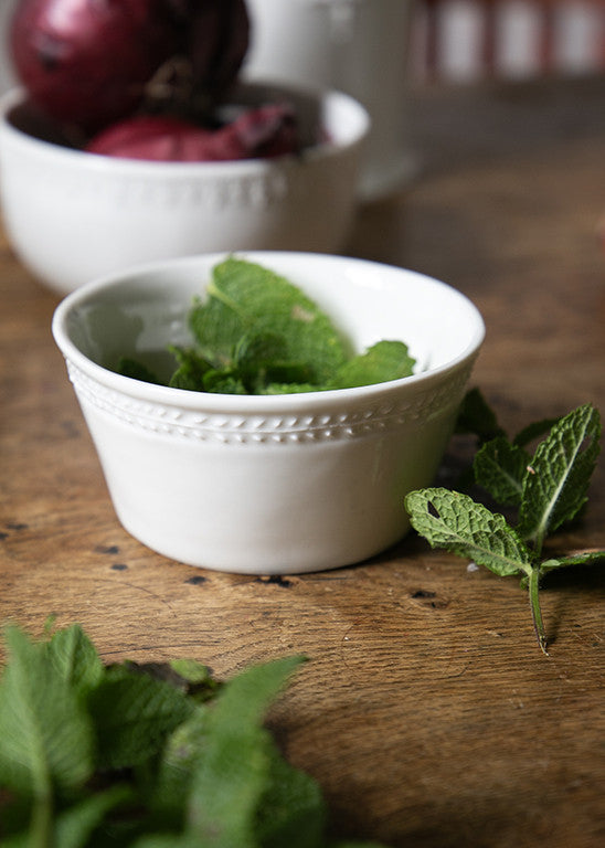 Small Empire white porcelain compote bowl