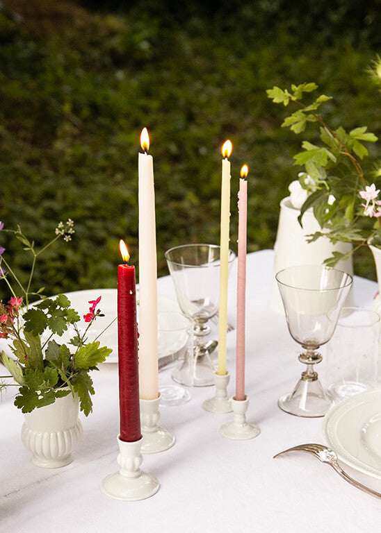 Mini Louis XVI candle holder in white porcelain