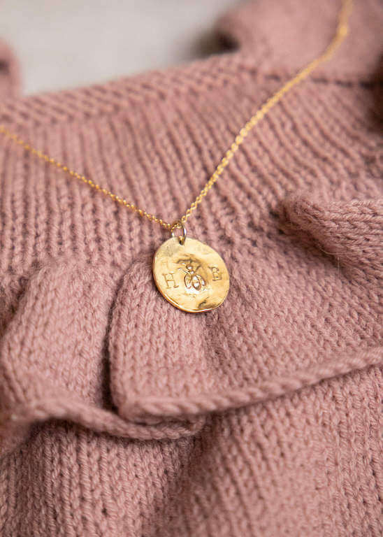 Personalized Abelha 18-carat gold imprint medal