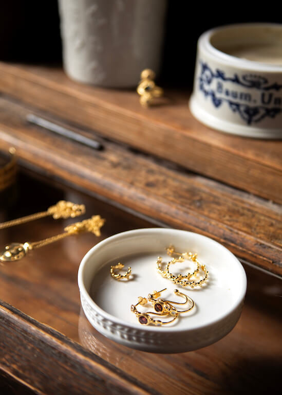 Lucky Silver-gilt  hoop earrings