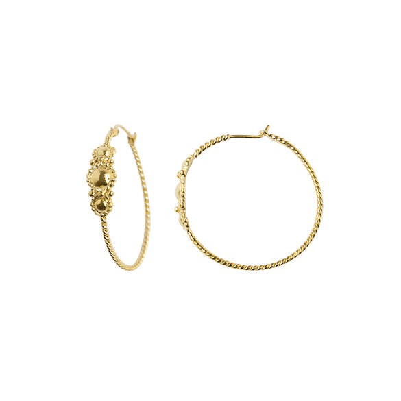 Aurore Silver-gilt hoop earrings