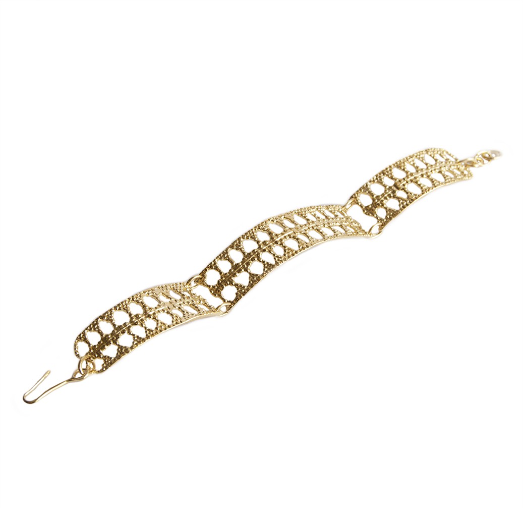 Silver-gilt bangle Lace