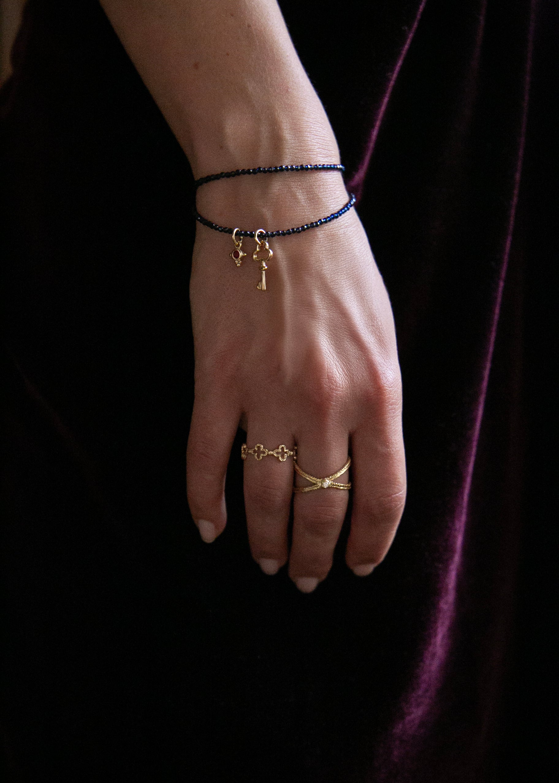 Bracelet en vermeil et perles saphir Talia