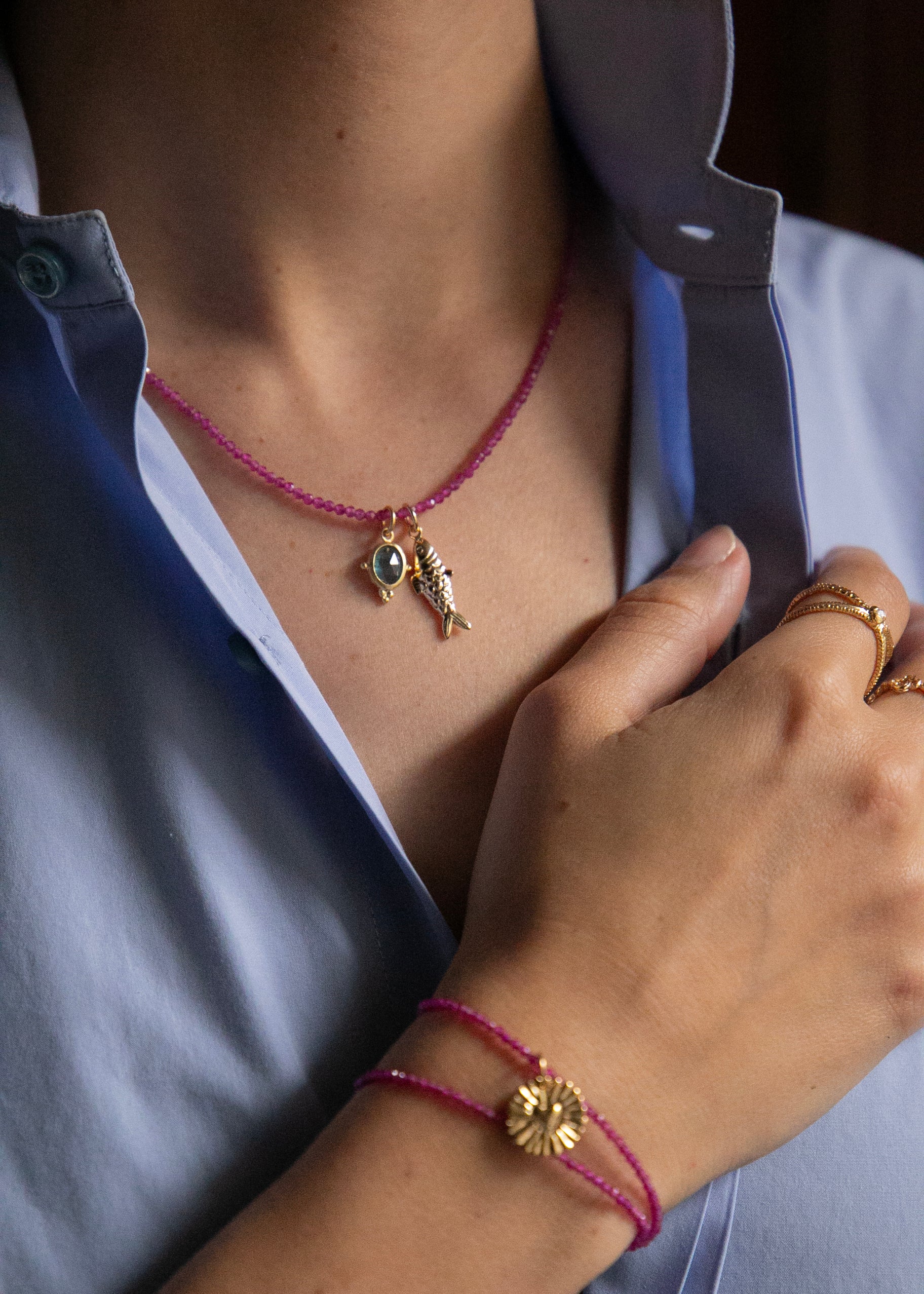 Amulette en vermeil Poisson