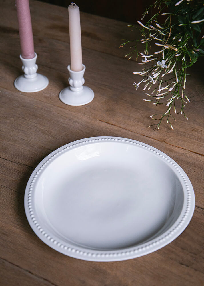 Assiette creuse Oreste en porcelaine blanche