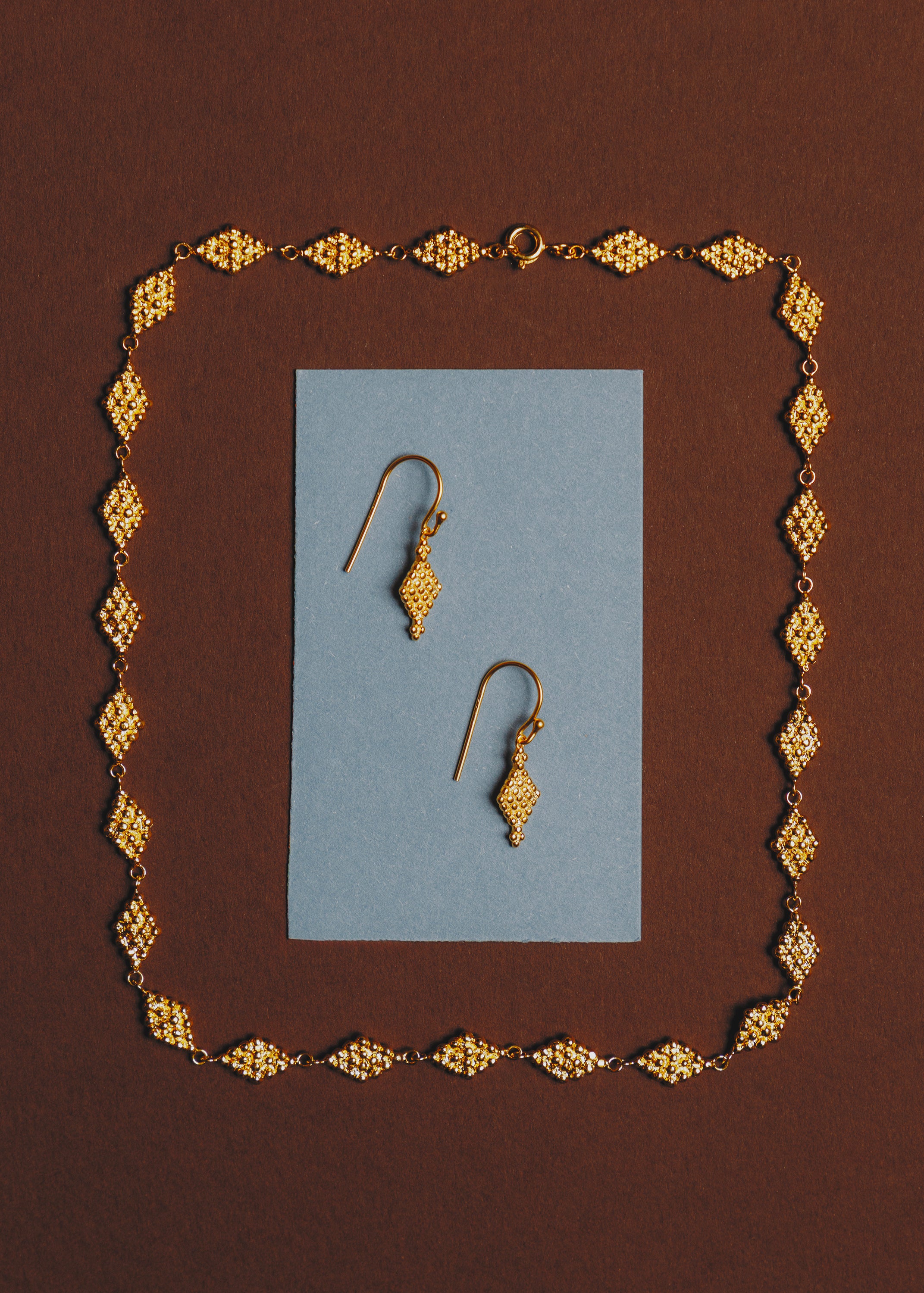 Boucles d'oreilles en plaqué or Thalna