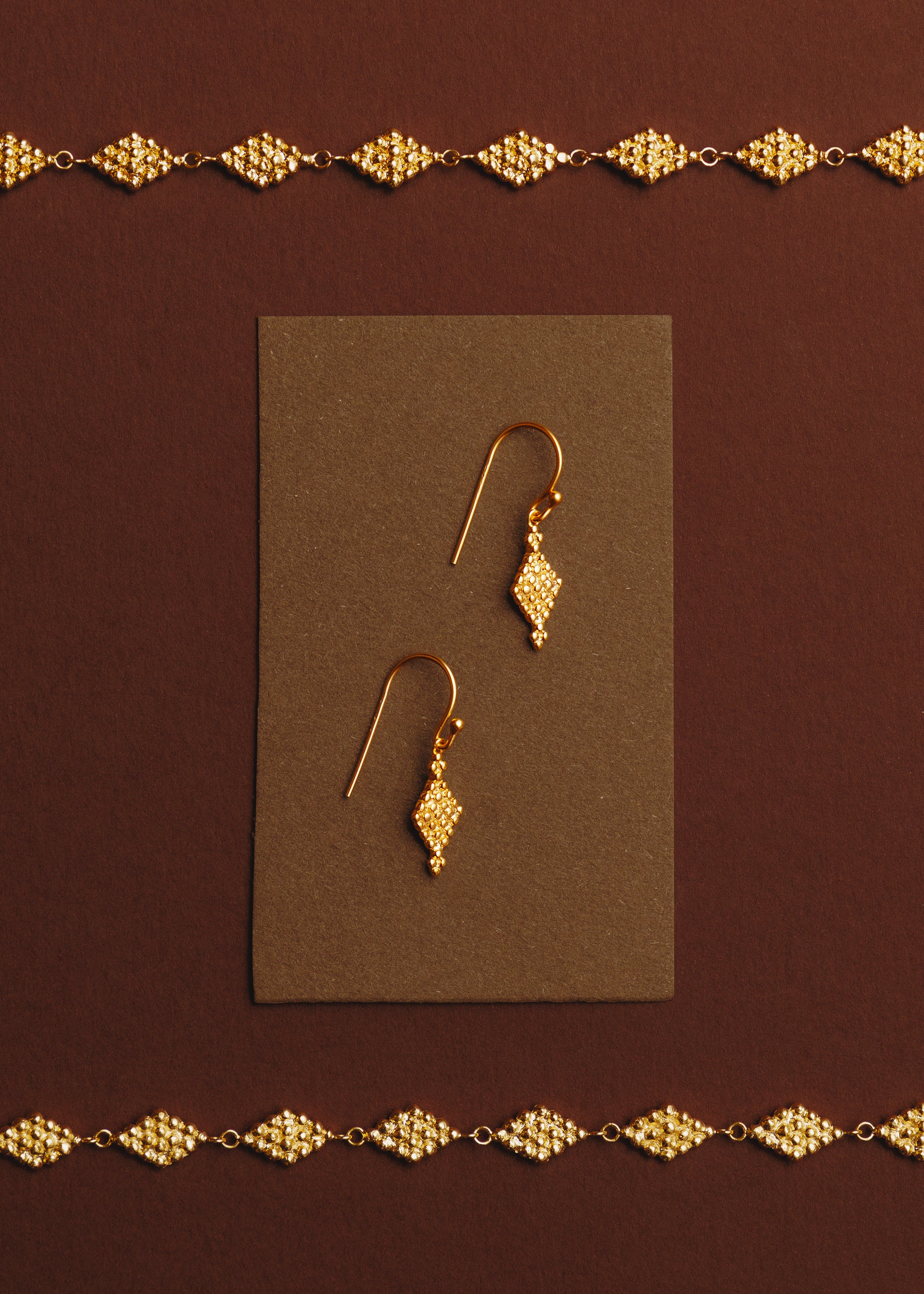 Boucles d'oreilles en plaqué or Thalna