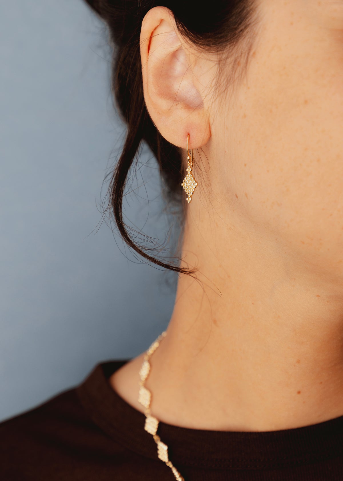 Boucles d'oreilles en plaqué or Thalna
