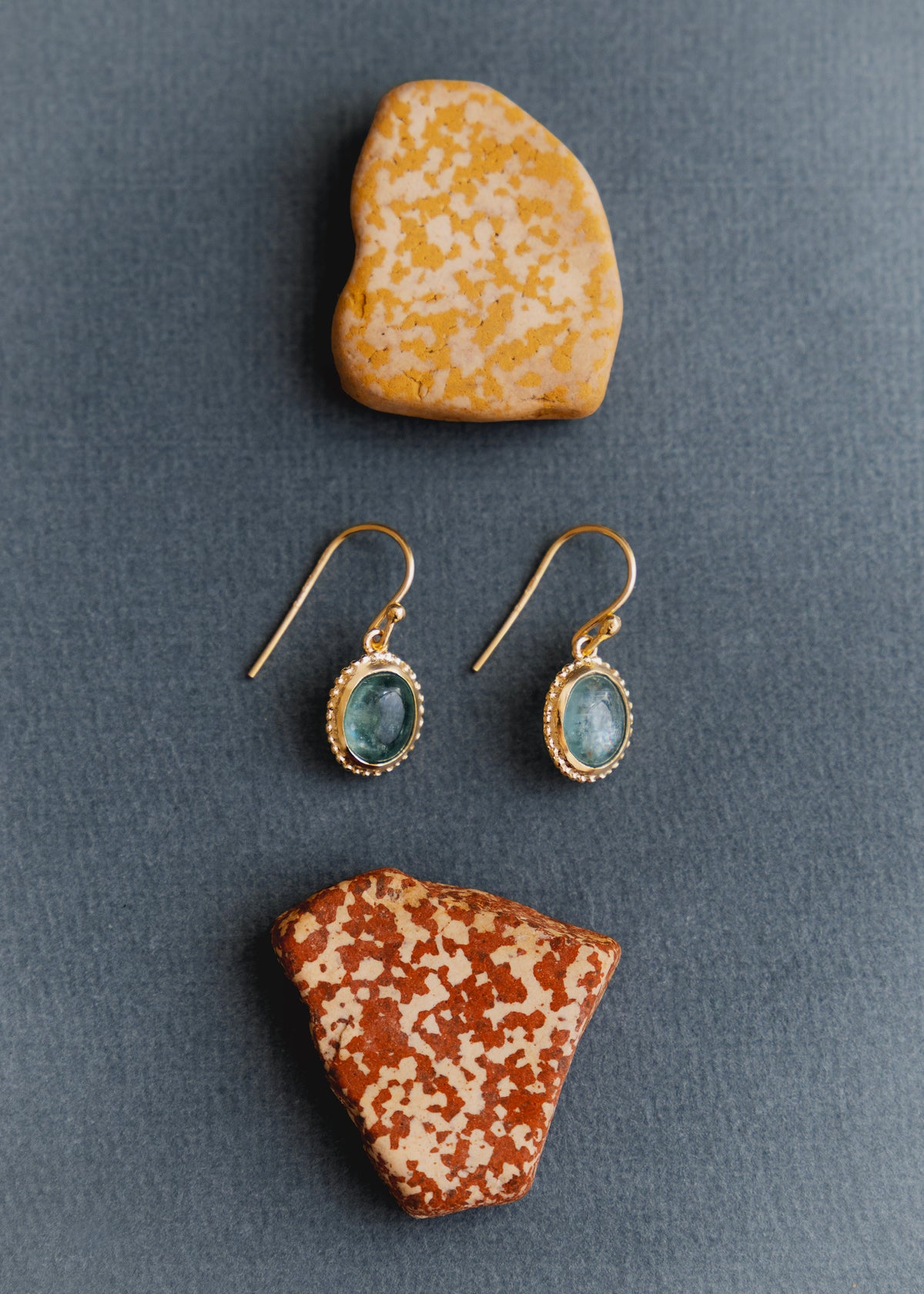 Boucles d'oreilles en vermeil et kyanite bleue Vera