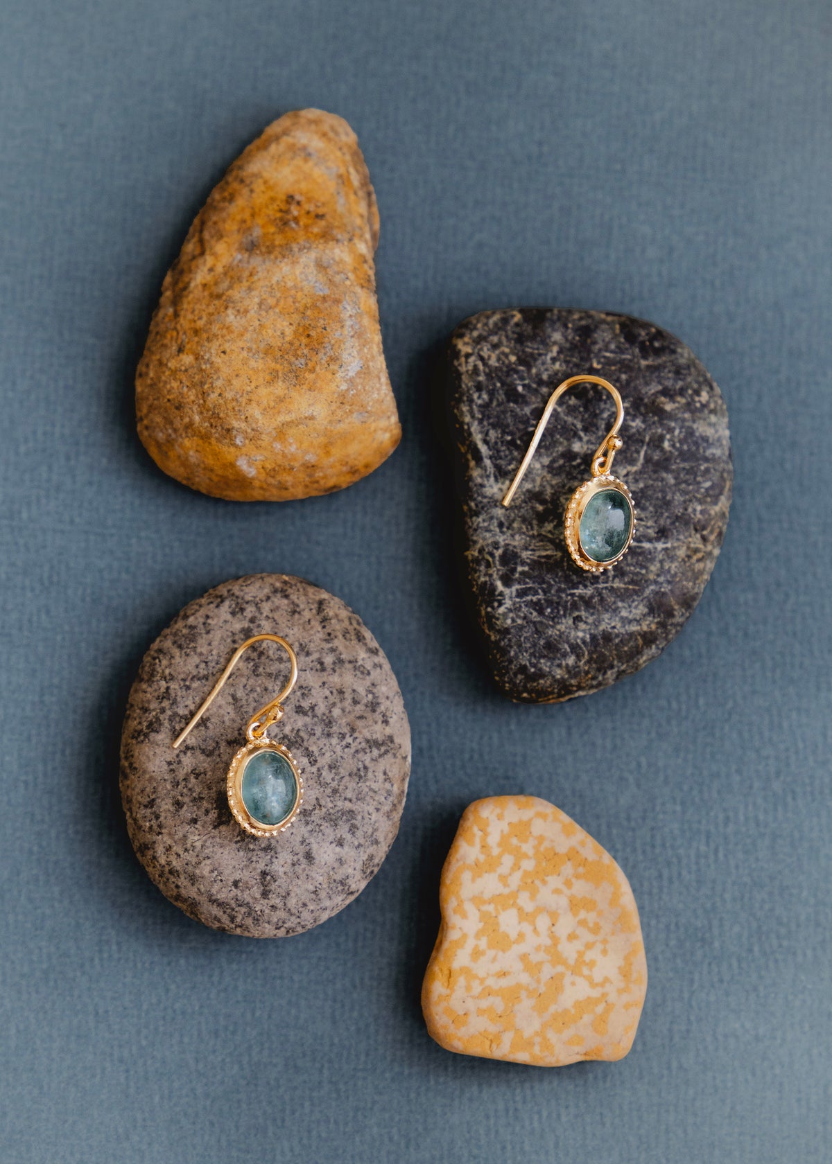 Boucles d'oreilles en vermeil et kyanite bleue Vera