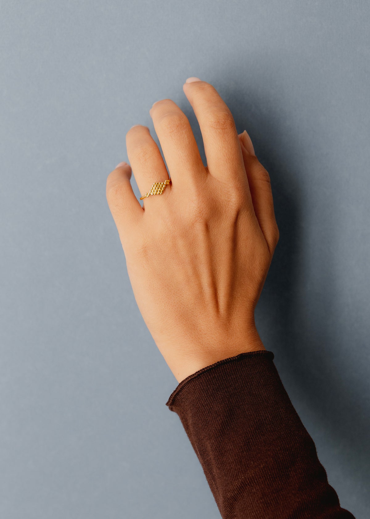 Bague en plaqué or Thalna