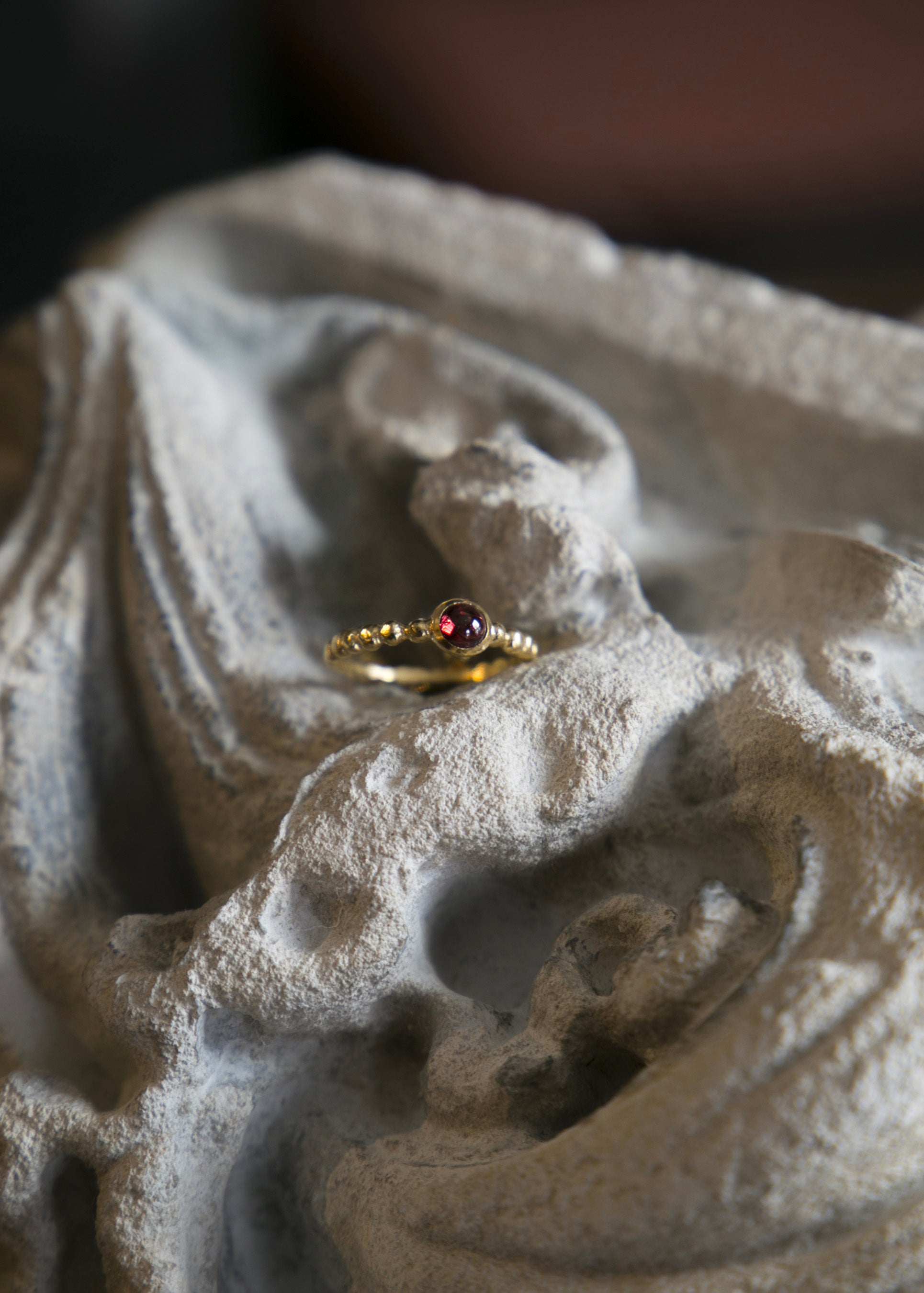 Bague en vermeil grenat Mona