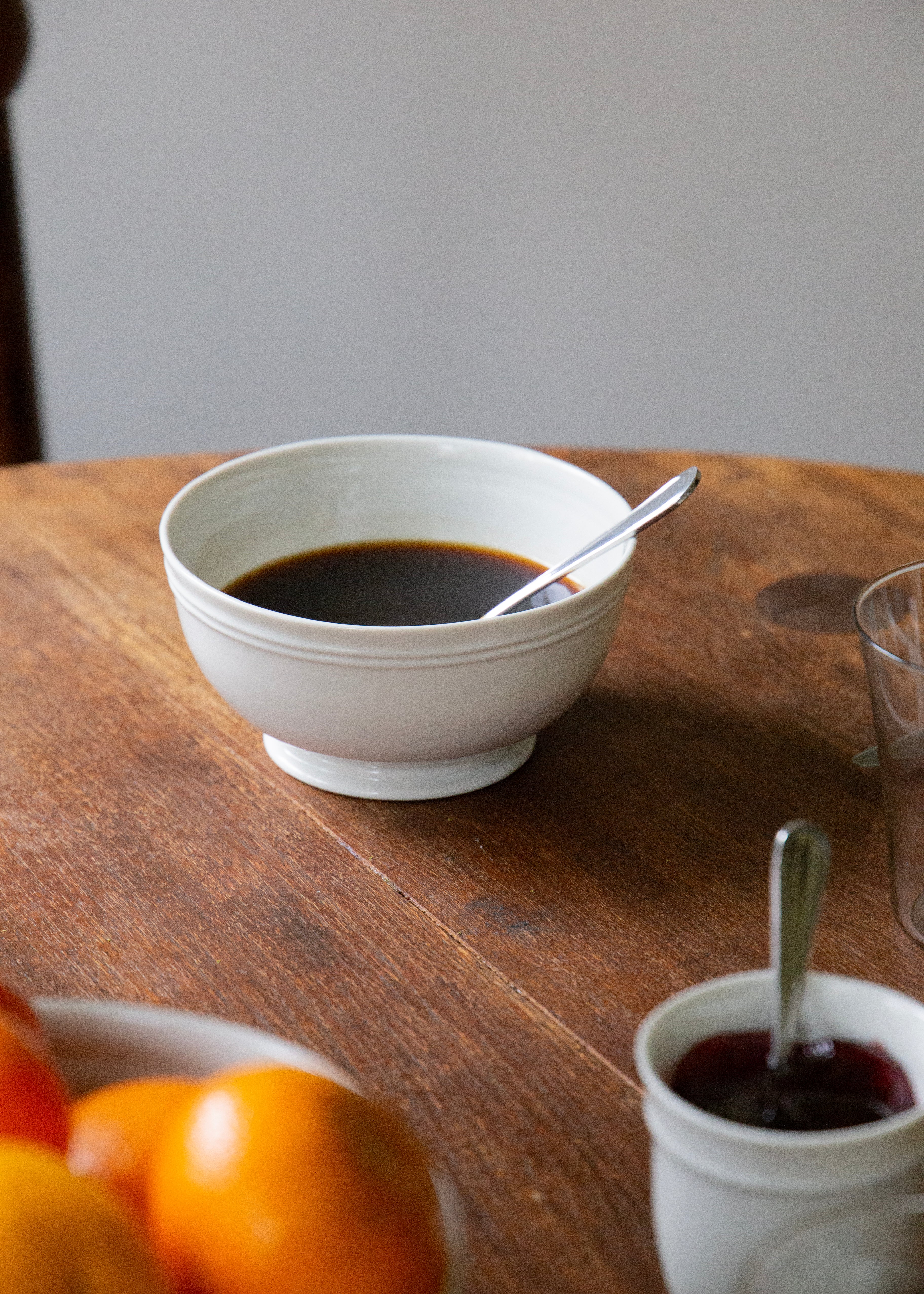 Medium Bistrot bowl in white porcelain 