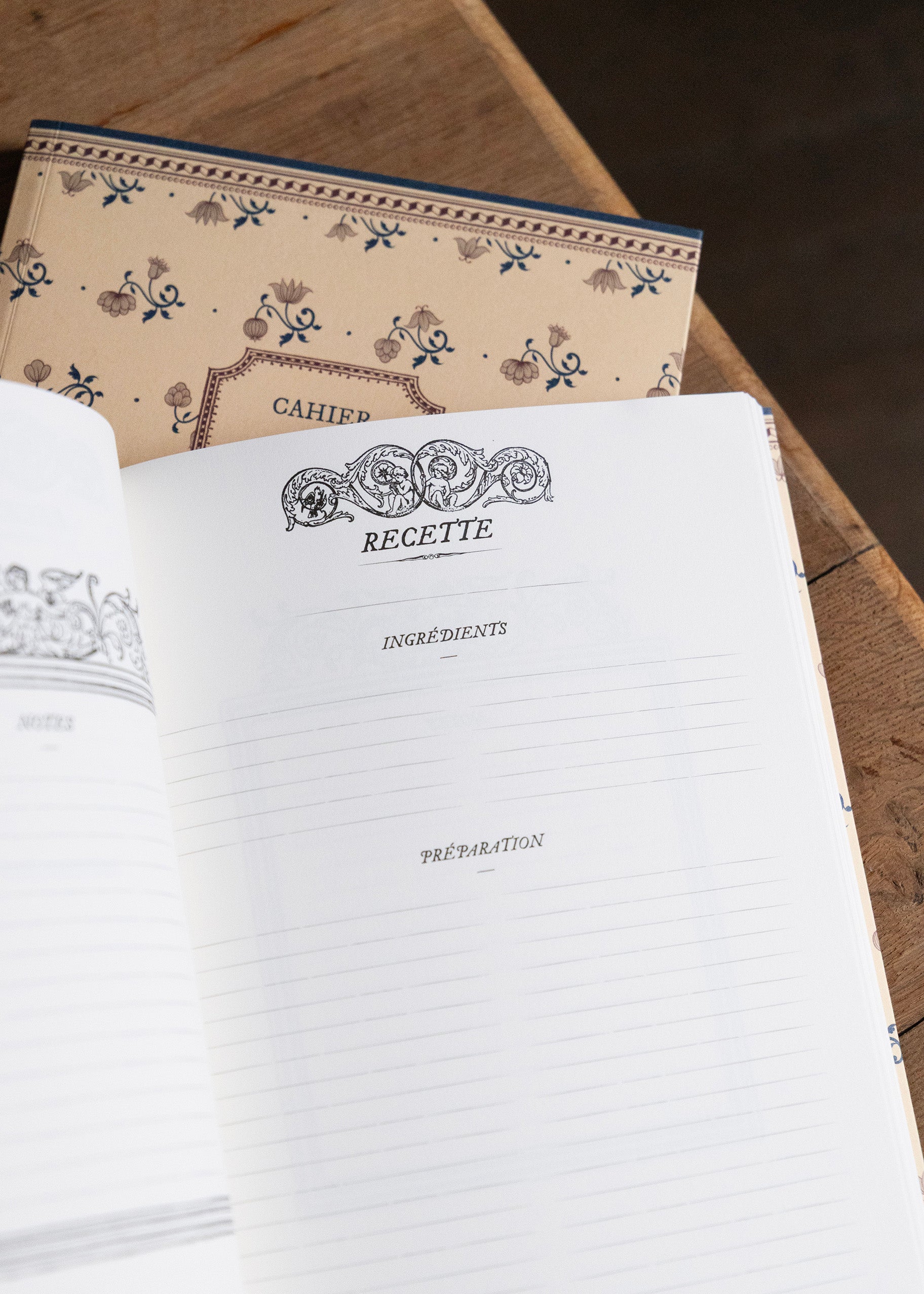 Henriette blank recipe notebook, 160 pages