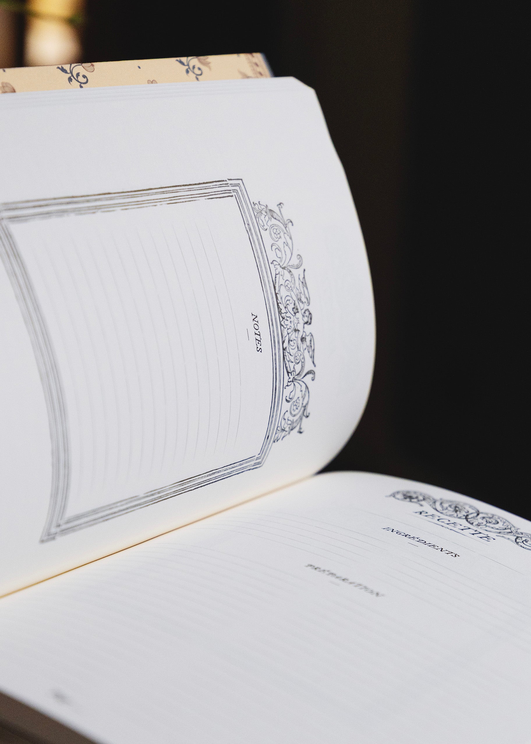 Henriette blank recipe notebook, 160 pages