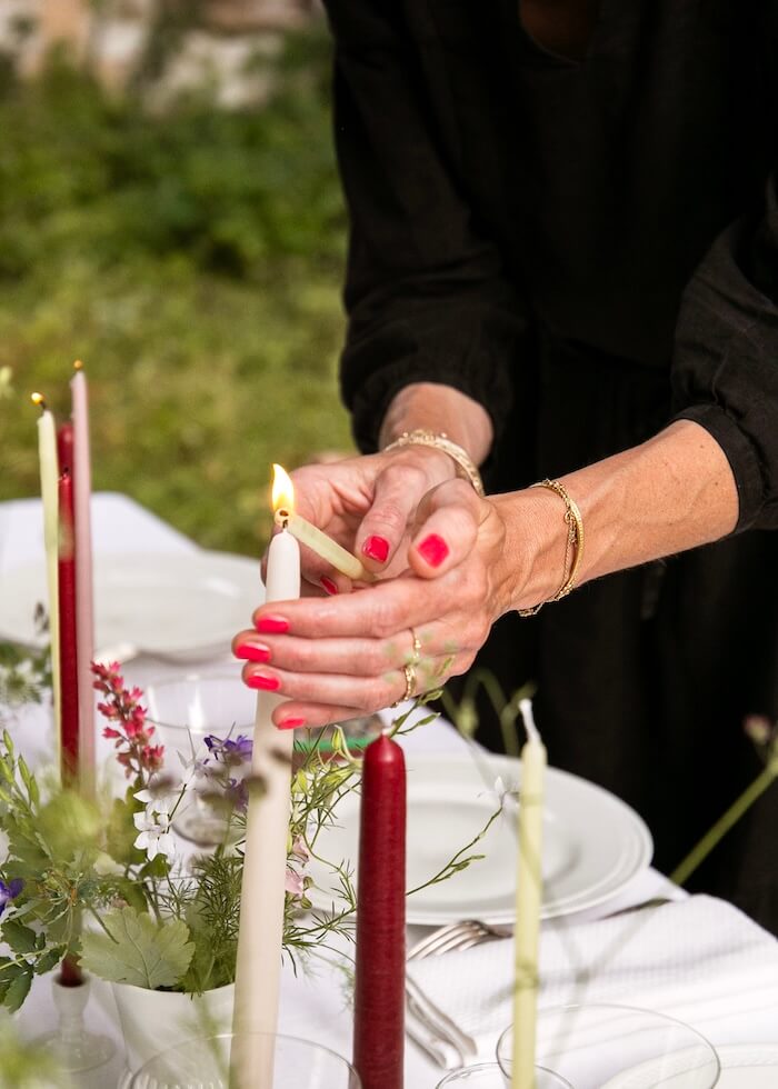 Duo of candles for candle holder