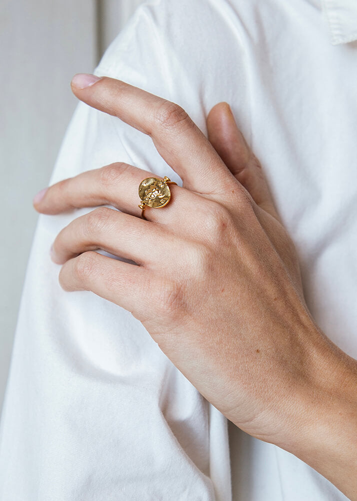 Galatea Silver-gilt ring