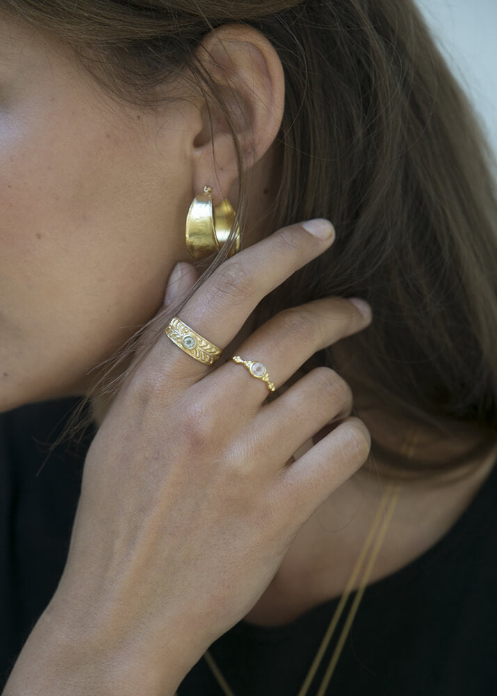 Haydée Silver-gilt and quartz ring