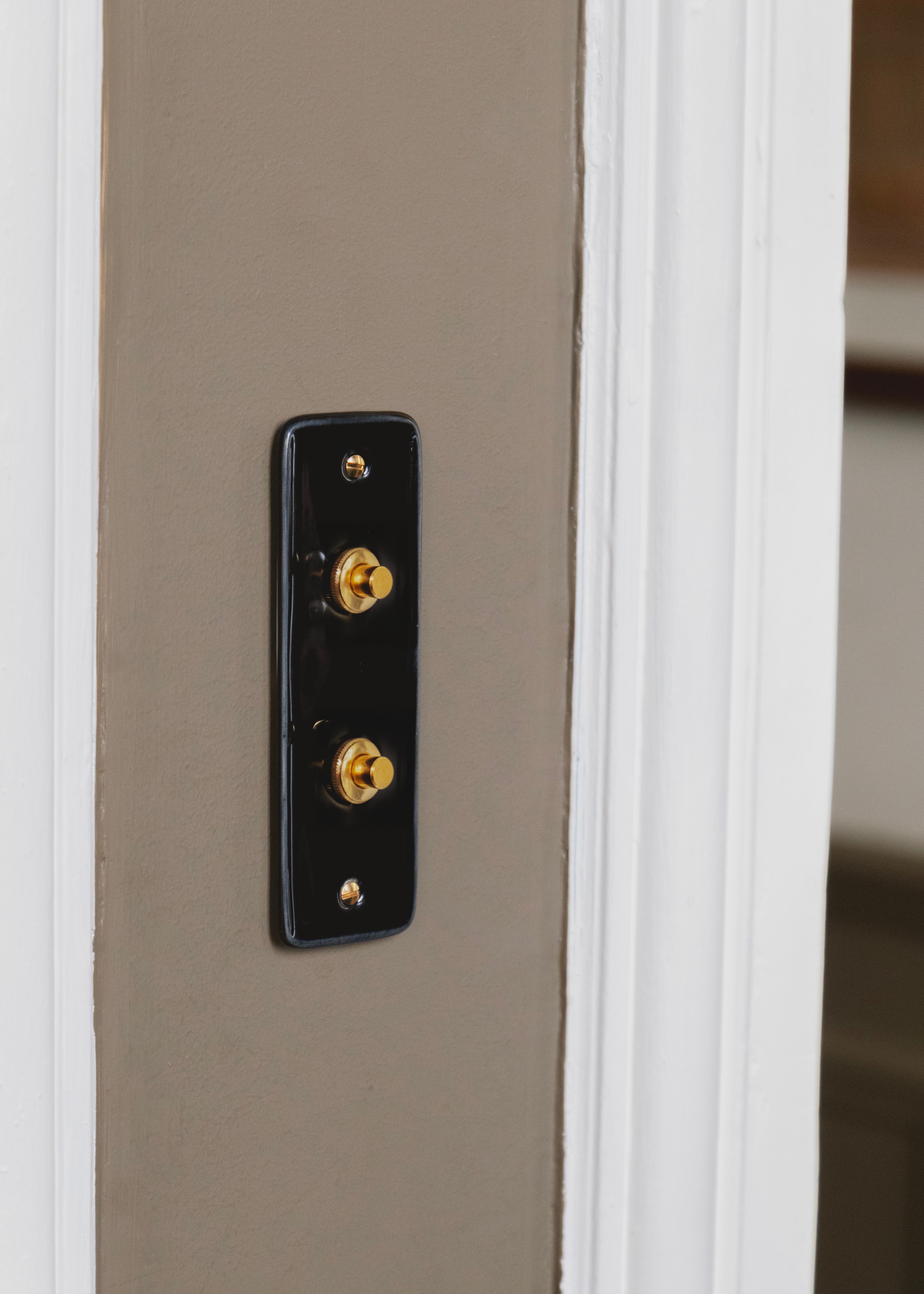 ADR x HI Double Brass Switch in Black Porcelain