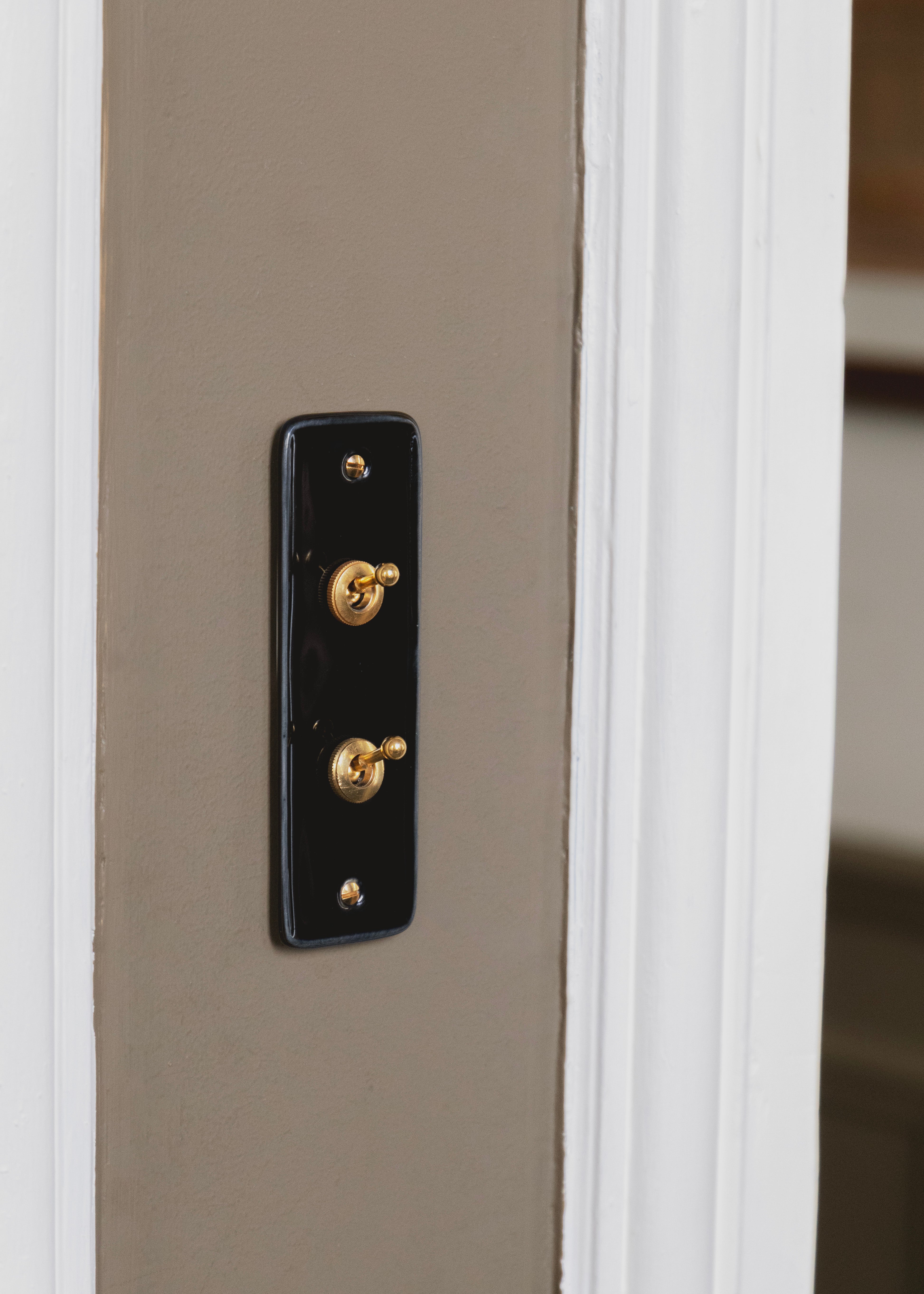 ADR x HI Double Brass Switch in Black Porcelain