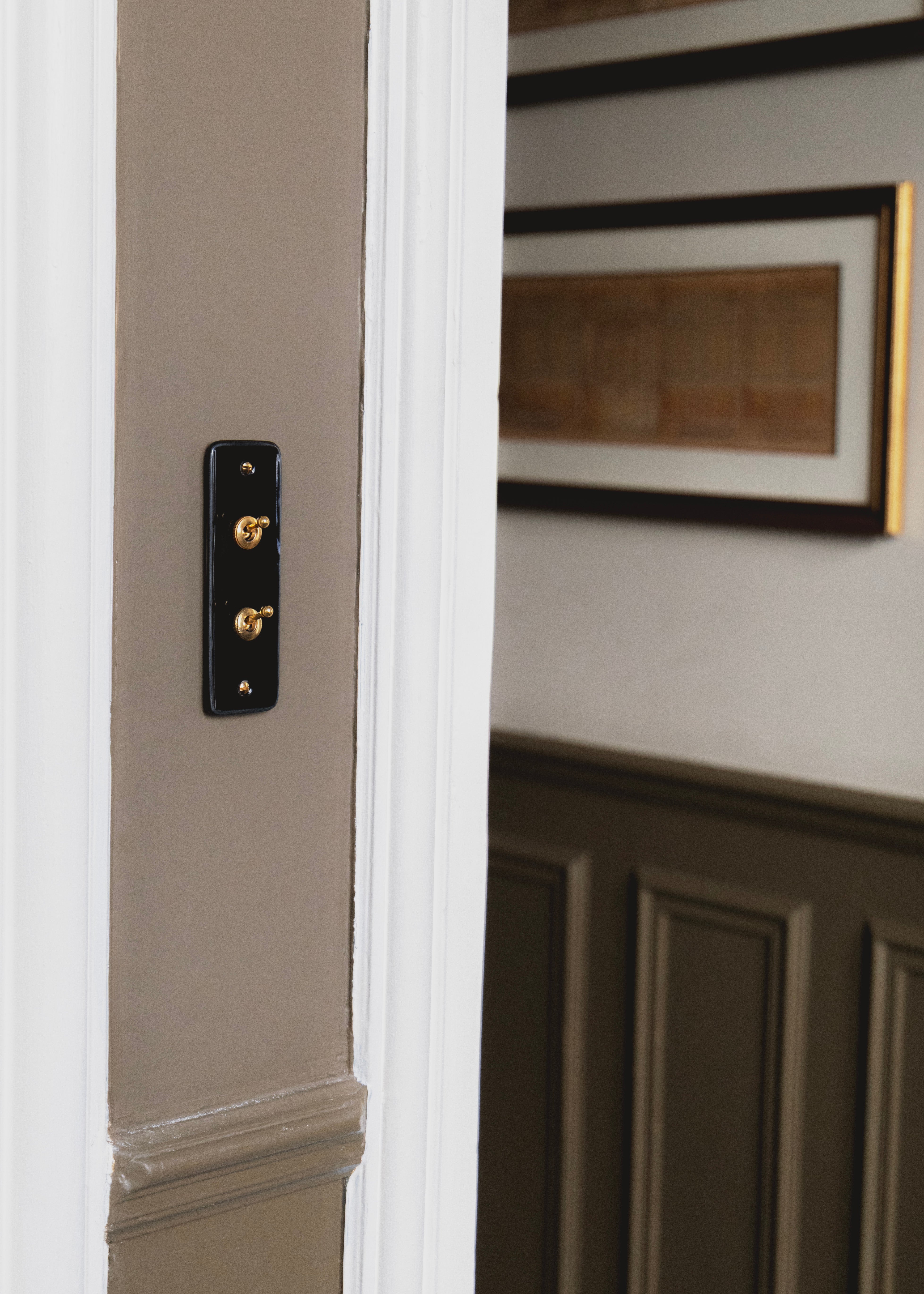 ADR x HI Double Brass Switch in Black Porcelain