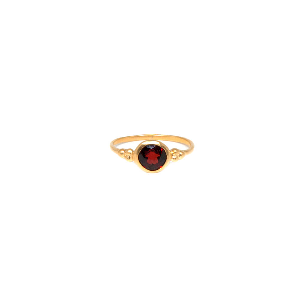 Joséphine Silver-gilt and garnet ring