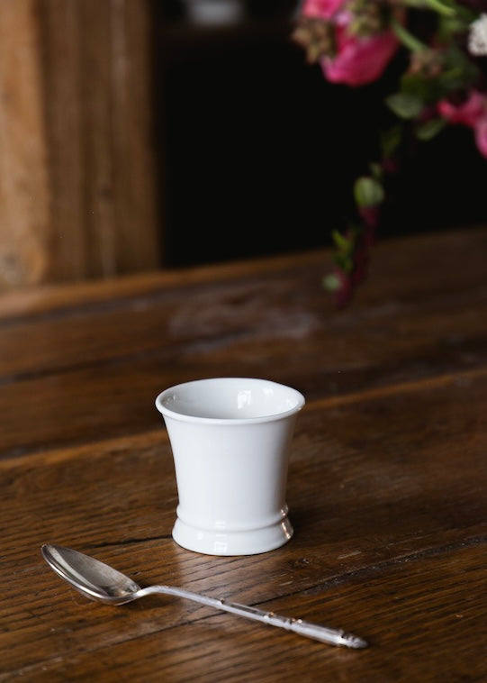 Moka Tumbler Napoléon in white porcelain 