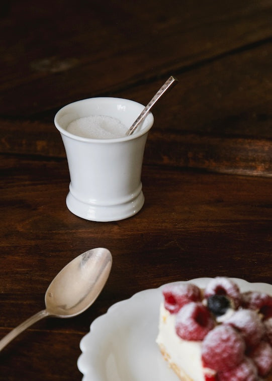 Moka cup Napoléon in white porcelain