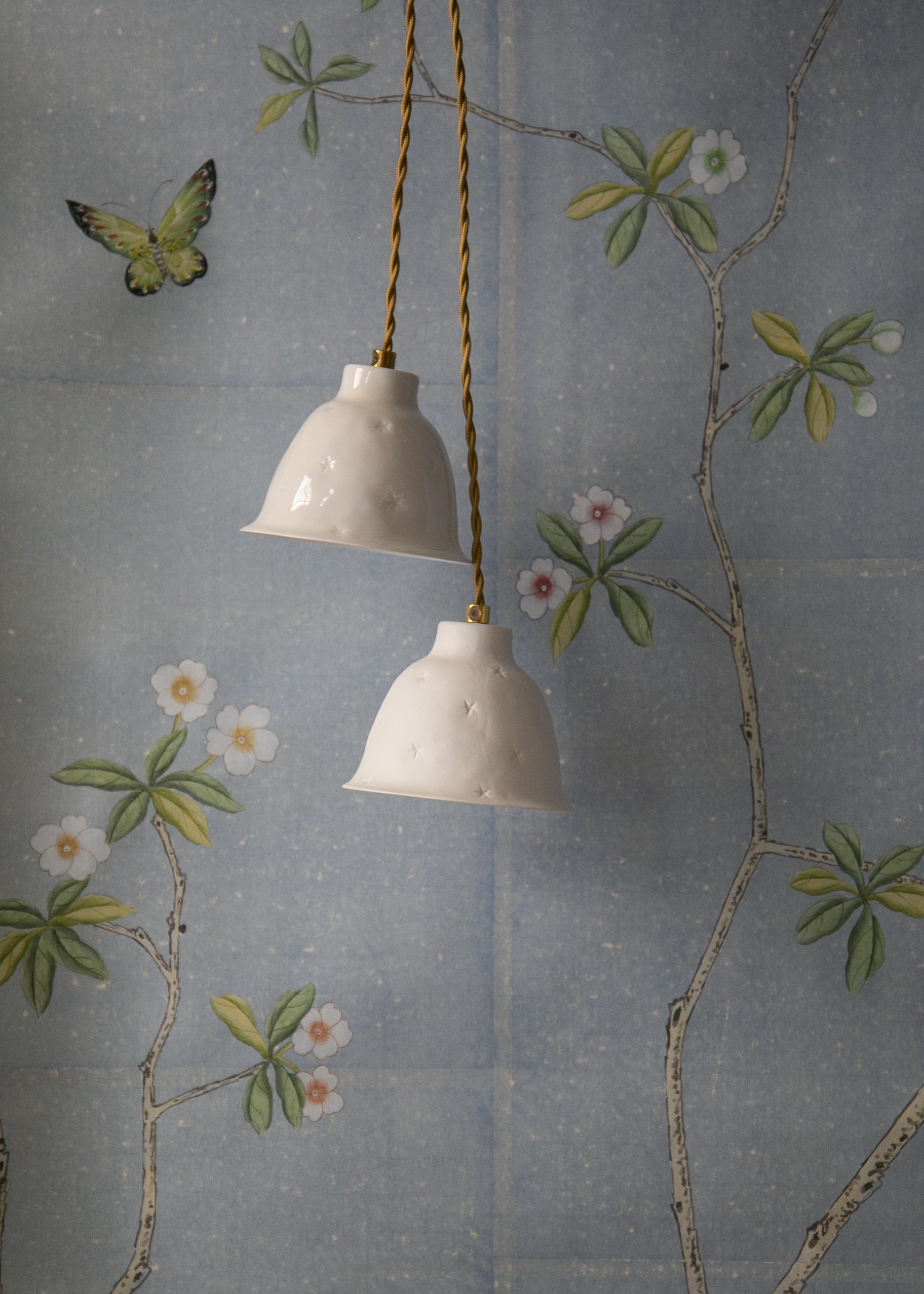 Suspension en porcelaine blanche Mini Nuit Etoilée