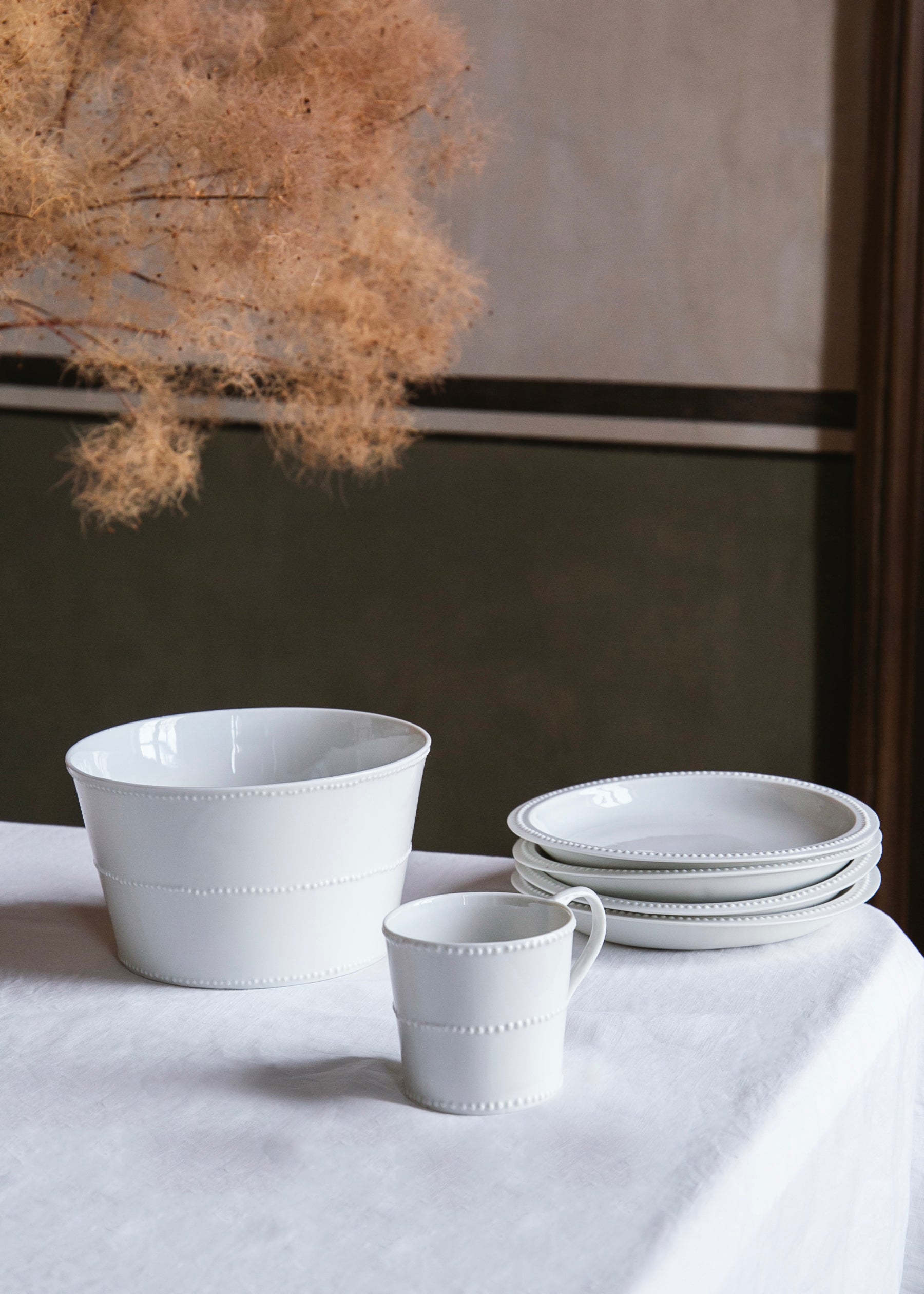 Oreste salad bowl in white porcelain