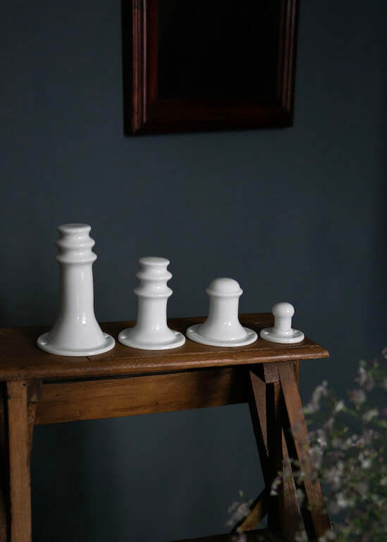 Large white porcelain wall peg