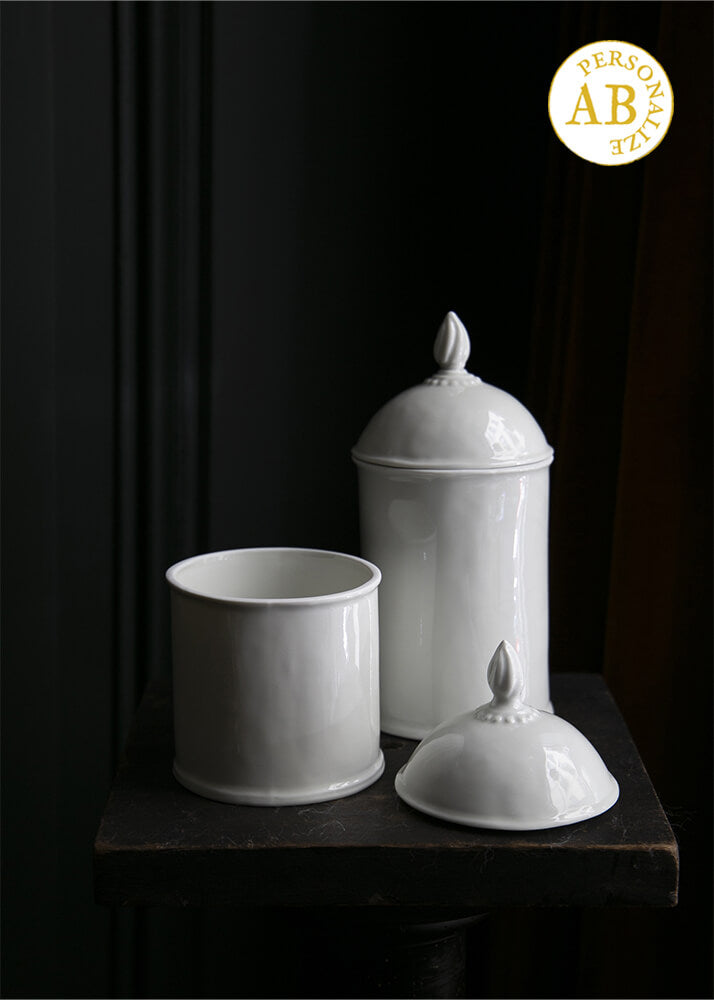 Apothecary jar Simple medium model in white porcelain