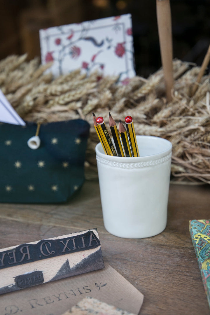 Empire latte tumbler in white porcelain
