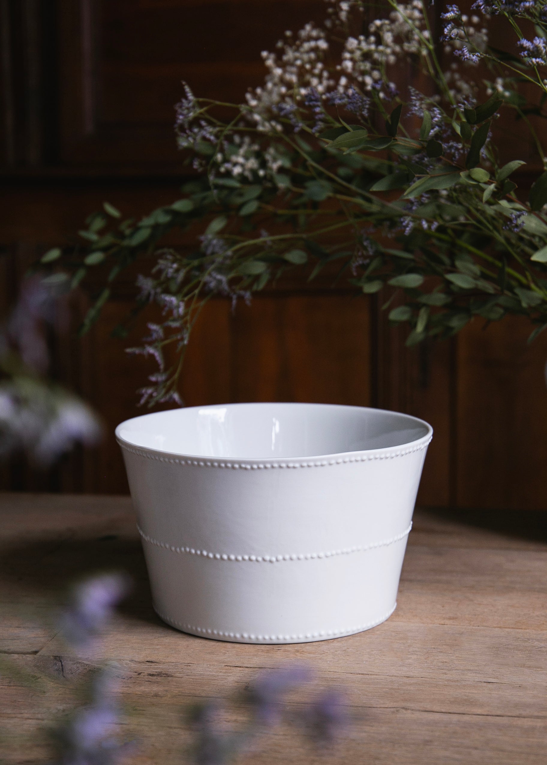 Oreste salad bowl in white porcelain