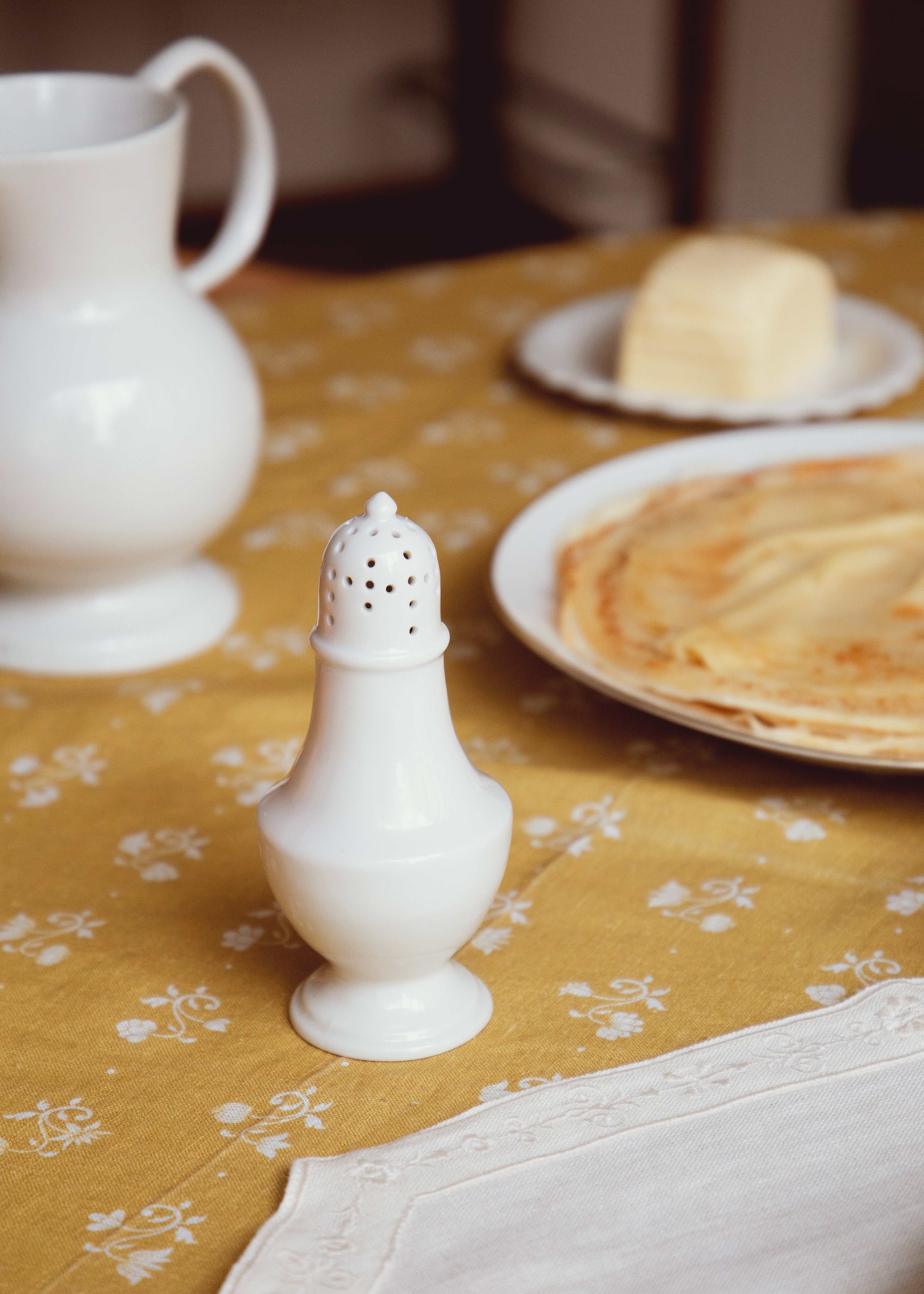 Sucrier Simple en porcelaine de blanche